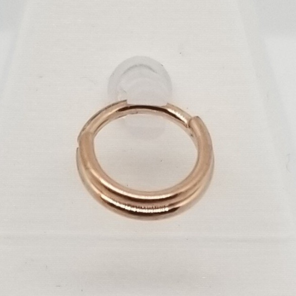 14K Gold Double Stack Hoop Septum Clicker
